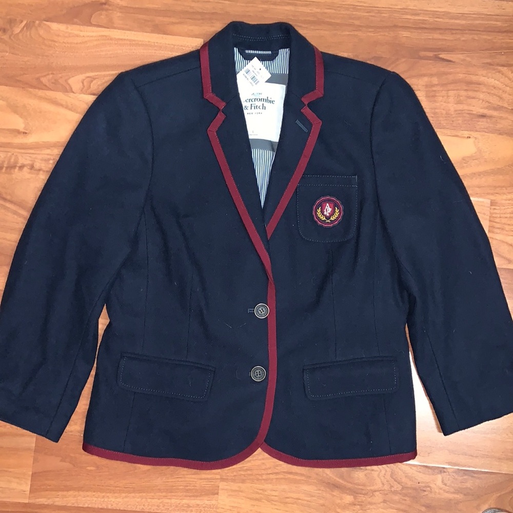 NWT Abercrombie & Fitch Wool School Uniform Blazer